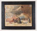 ex-voto, tableau : Foudre touchant un attelage
