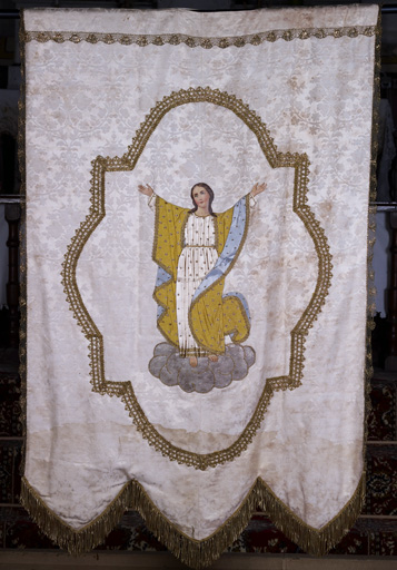 bannière de procession : Vierge à l'Enfant