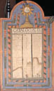 tableau commémoratif (catalogue de pénitents) (N° 2)