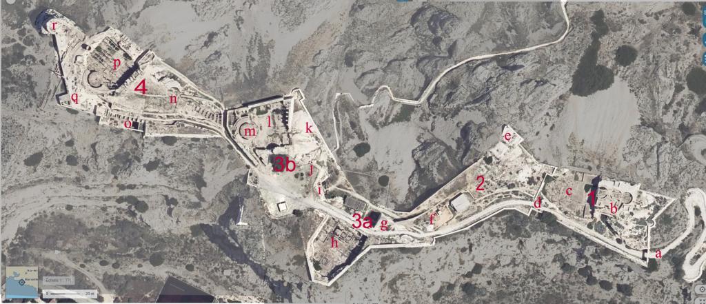 Fort Ratonneau, photo verticale avec repères