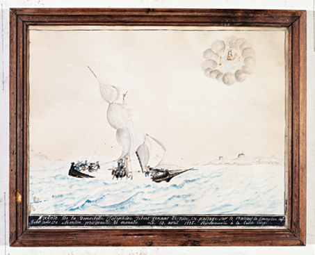 ex-voto, tableau : Bateau dans la tempête, La Conception