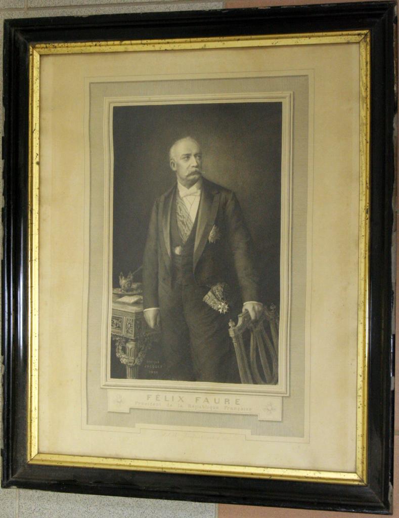 Estampe, portrait du président de la République Félix Faure