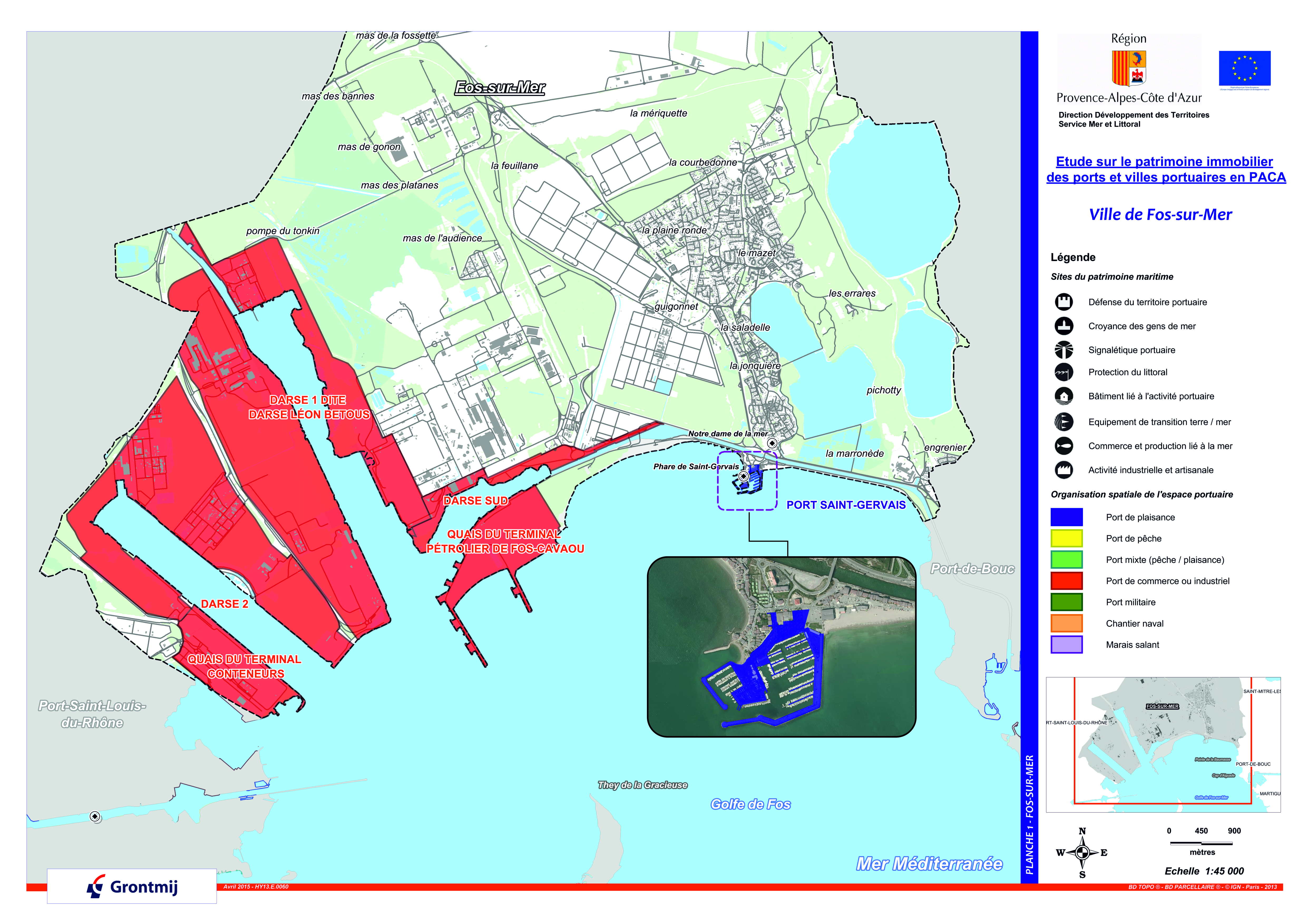 Les aménagements portuaires de la commune de Fos-sur-Mer.