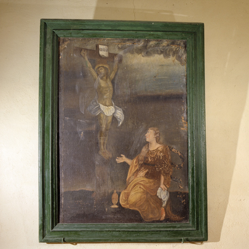 tableau : Christ en croix et sainte Marie-Madeleine