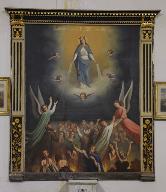 Retable et tableau d'autel : la Vierge délivrant les Âmes du purgatoire