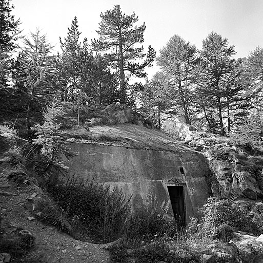 Groupe du col de l'Echelle. Ouvrage 971-972. Entrée avant, prise du poste optique.