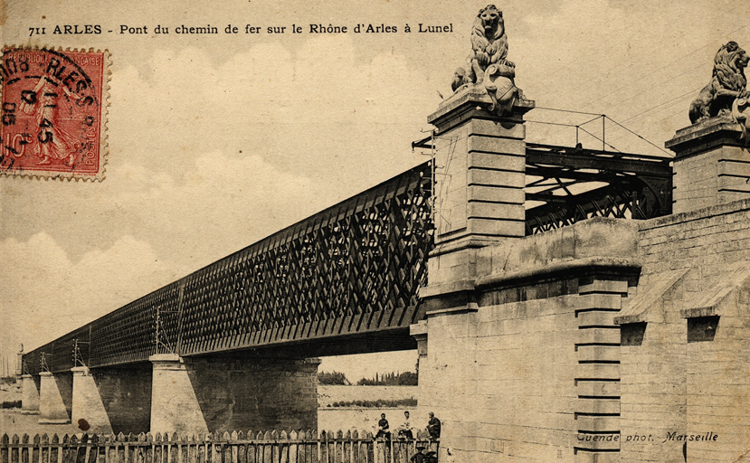 pont ferroviaire de Trinquetaille dit aussi pont de Lunel ou pont aux Lions