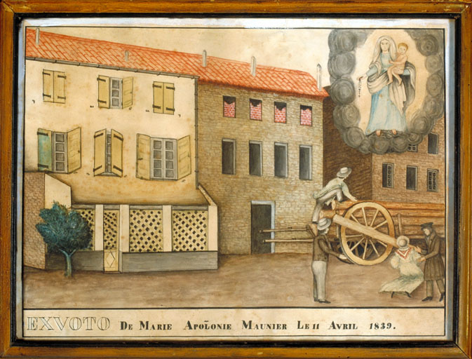 tableau, ex-voto : Accident de Marie-Apolonie Maunier