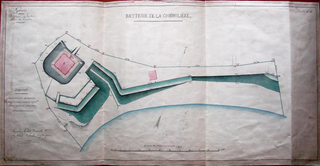 Batterie de la Coudoulière [Plan masse] 1879.