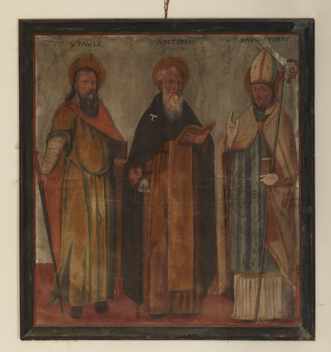 Tableau : saint Paul, saint Antoine et saint Augustin