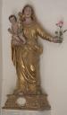 statue (petite nature) et socle reliquaire : Vierge à l'Enfant