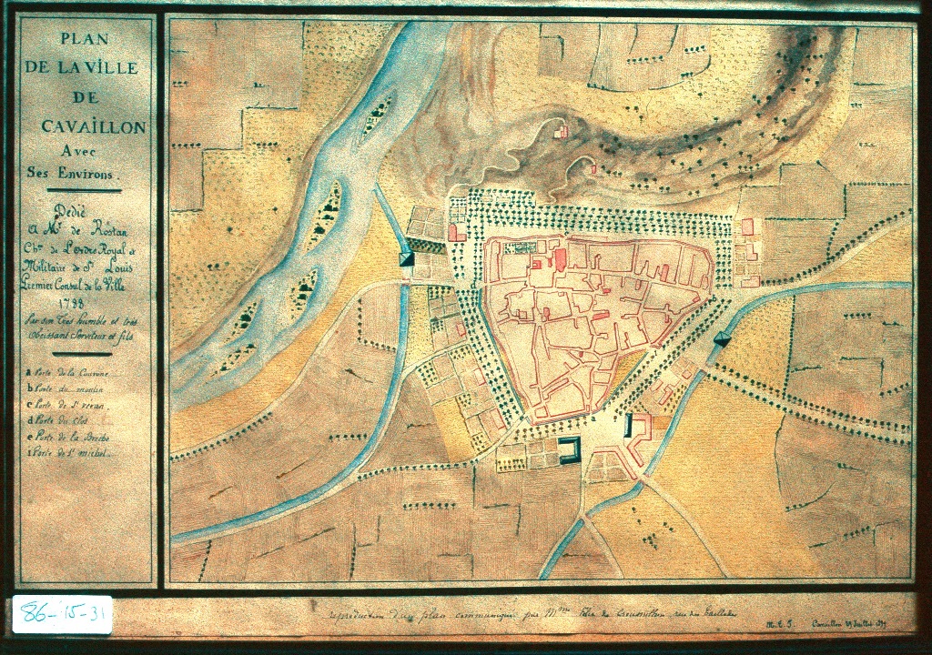 [Plan de Cavaillon en 1788.]