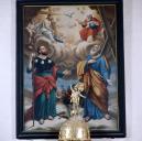 tableaux (5) : Saint Jacques le Majeur et saint André apôtre, saint Pierre apôtre, saint Paul de Tarse, saint Joseph et sainte Anne, saint Eloi et saint Antoine abbé