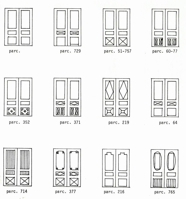 Menuiseries des portes de logis. Porte à deux vantaux (2).