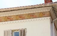 Maison Picco. La Condamine. 9, avenue Carnot. Elévation nord. Frise peinte.
