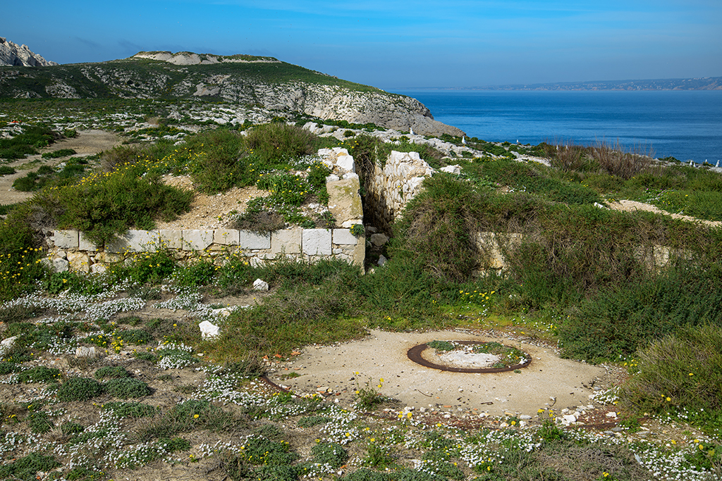 Premier emplacement de canon de 24cm, à l'ouest de la batterie