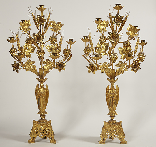 Paire de chandeliers-bouquets d'autel (n°2)