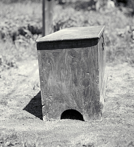 coffre (coffre de rangement pour objets liturgiques, coffre plat)