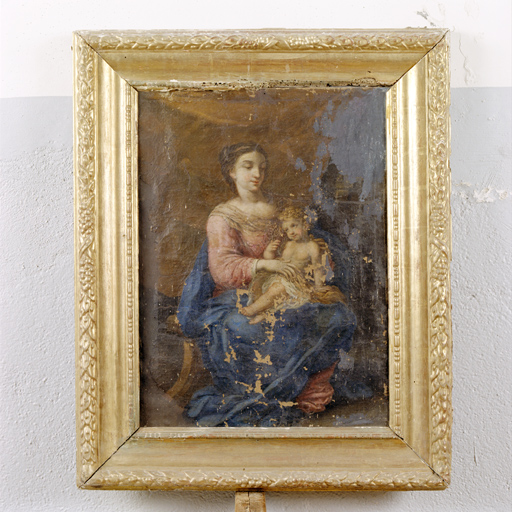 tableau : La Vierge à l'Enfant, cadre