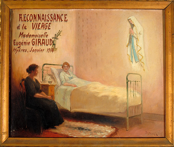 tableau, ex-voto : Demande de guérison de Eugénie Giraud