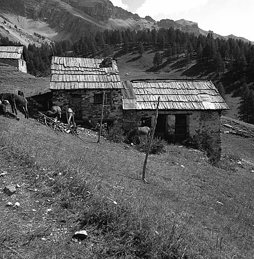 Chalet d'estive. Façade ouest.