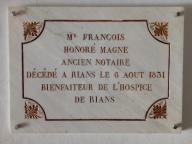 Plaque commémorative (donatif)