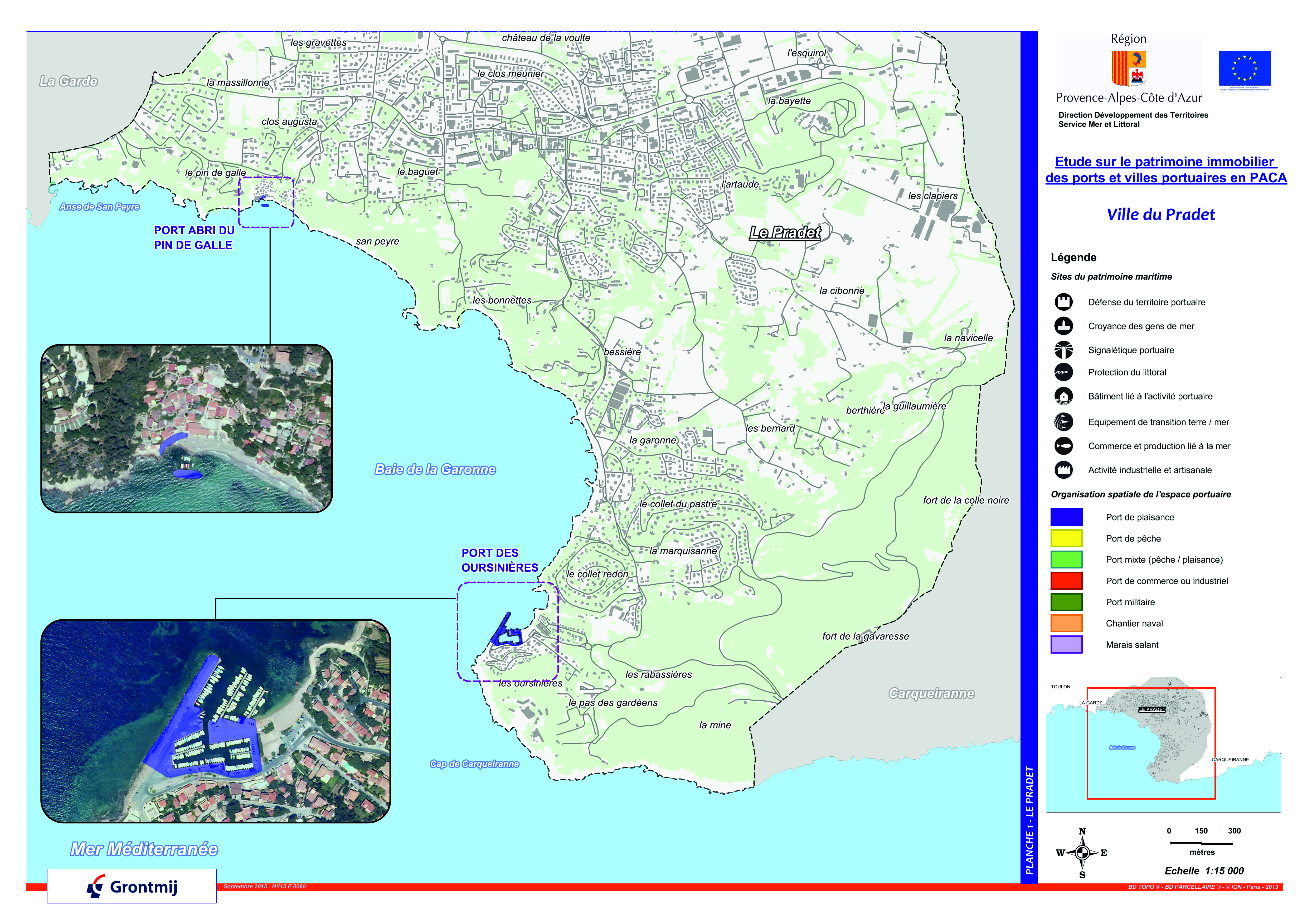 Ports et aménagements portuaires de la commune du Pradet