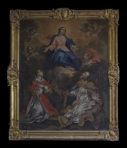 Tableau, cadre : Assomption avec saint Étienne et saint Saturnin