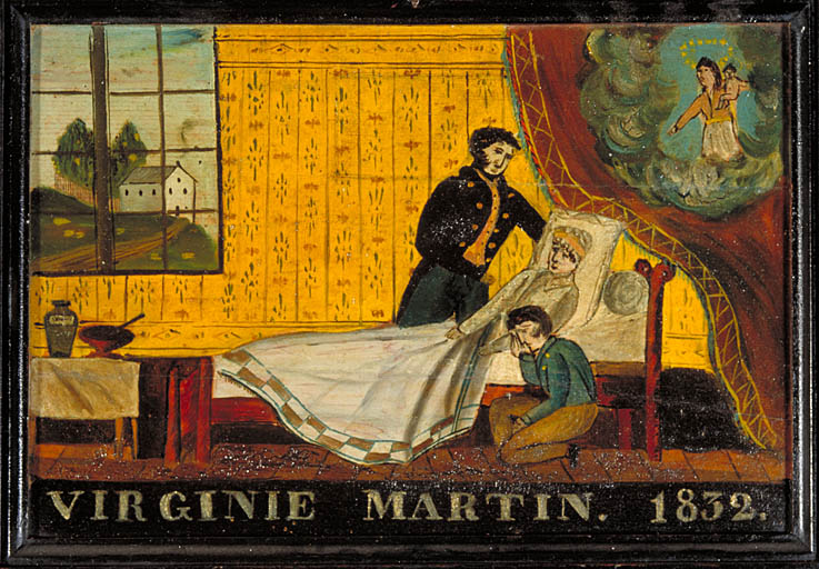 tableau, ex-voto : Demande de guérison de Virginie Martin