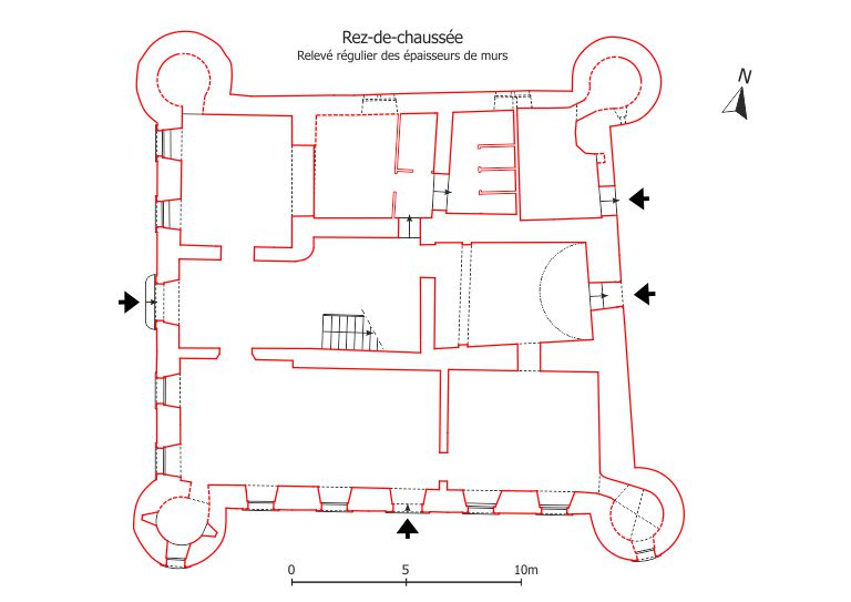 La Palud-sur-Verdon. Château. Plan du rez-de-chaussée.