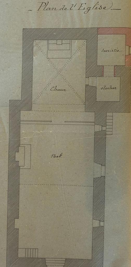 Plan de l'église, [v.1870].