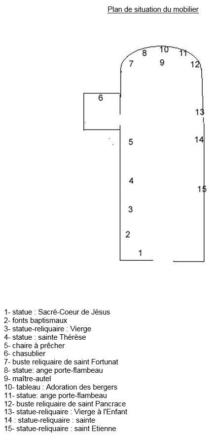 le mobilier de l'église paroissiale Saint-Etienne