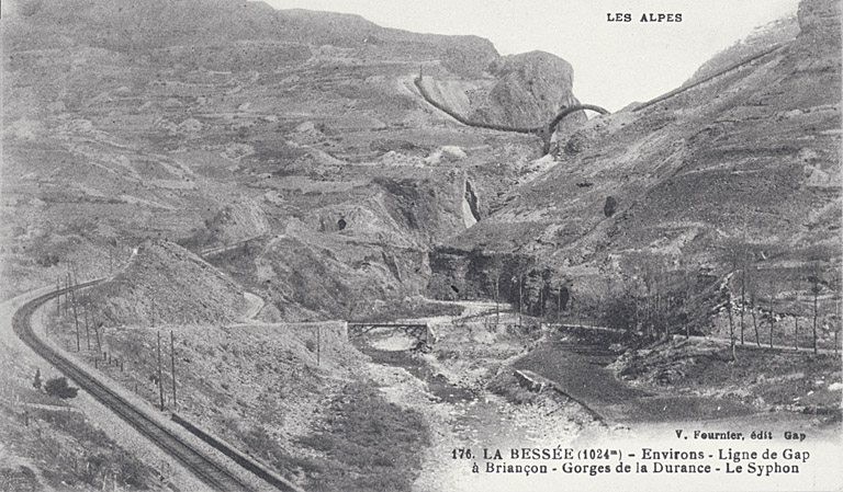 conduite forcée de la centrale de l'Argentière dite le Siphon du Barry