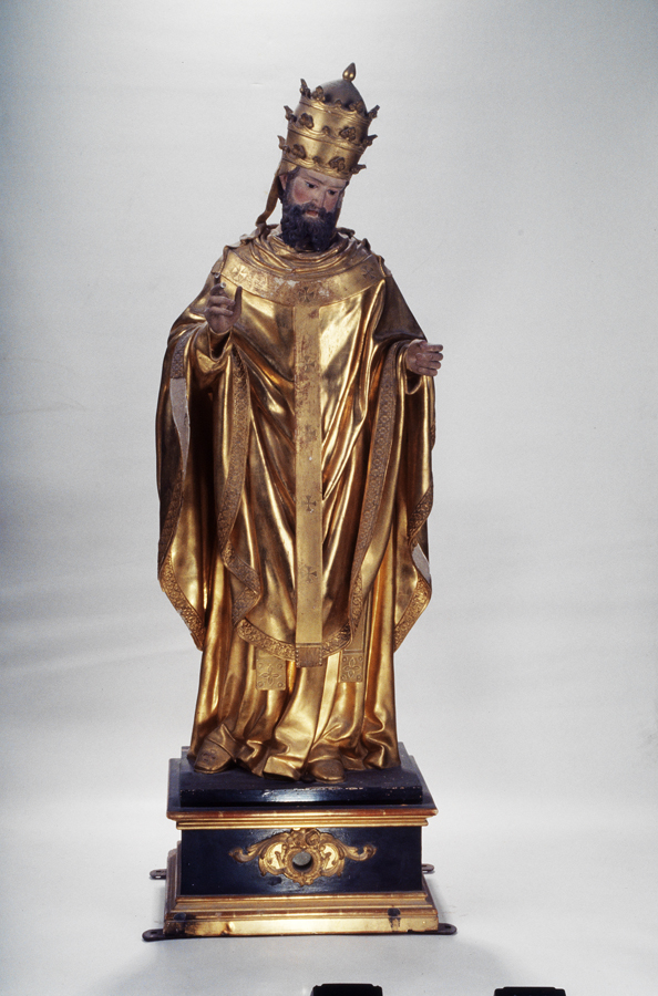 statue (petite nature) : saint célestin pape