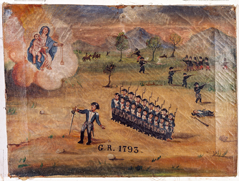 ex-voto, tableau : Action de grace de l'armée sarde à la bataille de l'Authion,