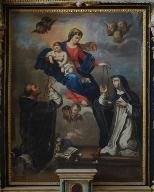 Tableau d'autel : Donation du rosaire