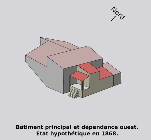 Etat hypothétique du bâti en 1868.
