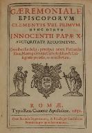 Livre liturgique (N°4) : cérémonial épiscopal