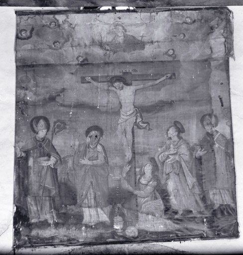 tableaux (2) : Calvaire, sainte Marie-Madeleine, saint Marcellin et saint Pélade ; Saint Jean