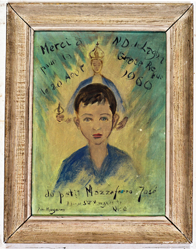 ex-voto, tableau : Portrait d'un enfant, José Mazzaferro