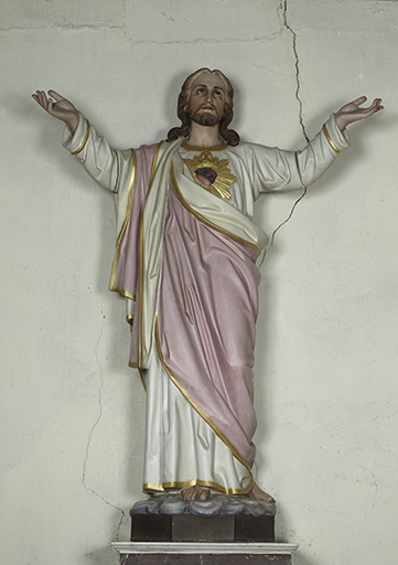 Statue (grandeur nature) : Christ du Sacré-Coeur
