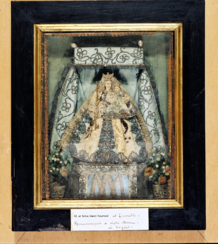 ex-voto, tableau : Vierge de Laghet sous un dais