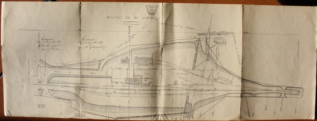 Plan d'ensemble de la station de Saint-André, 1892.