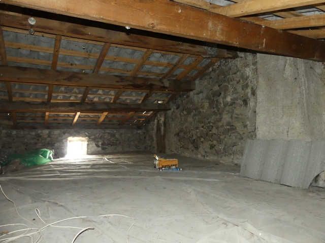 Etage de comble, séchoir. Vue de volume prise de l'ouest.