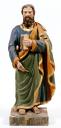 statues (2) (statuette, paire, en pendant) : Saint Jean l'Evangéliste, Saint Matthieu