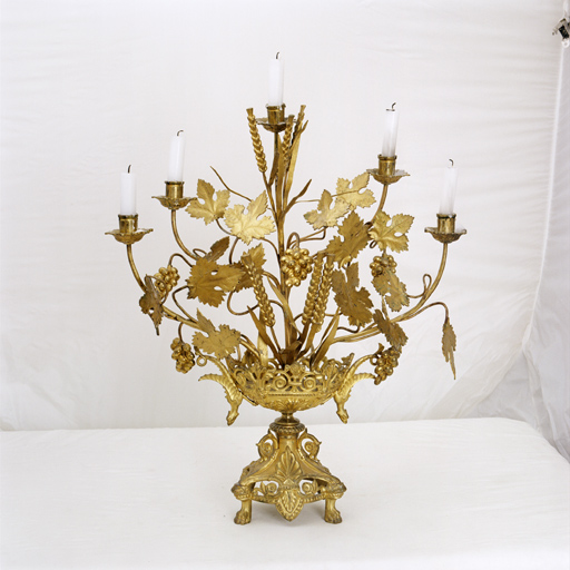 ensemble de 2 chandeliers d'autel, vases-bouquets d'autel