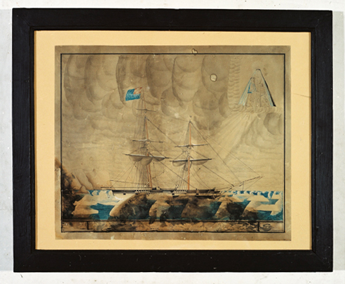 ex-voto, tableau : Bateau dans les glaces