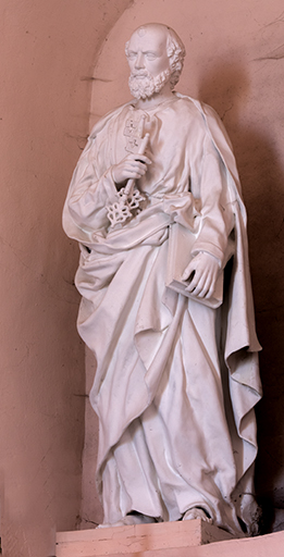 Ensemble de deux statues (petites natures) : saint Pierre et saint François Xavier (?)