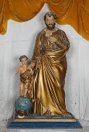 Groupe sculpté (petite nature) : saint Joseph et l'Enfant Jésus