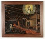 ex-voto, tableau : Incendie dans un four de boulanger